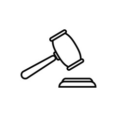 judge's hammer icon vector design logo template EPS 10