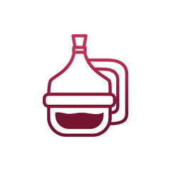 Isolated wine jar vector design
