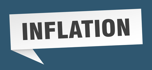 inflation speech bubble. inflation ribbon sign. inflation banner