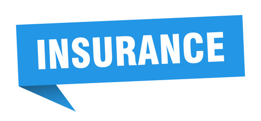 insurance speech bubble. insurance ribbon sign. insurance banner