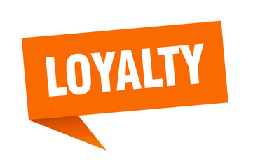 loyalty speech bubble. loyalty ribbon sign. loyalty banner