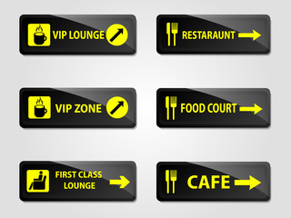 Volume icon or sign pointers for navigation in airport. Professional graphic vector illustration optimized for large anв small size. isolated on white background.