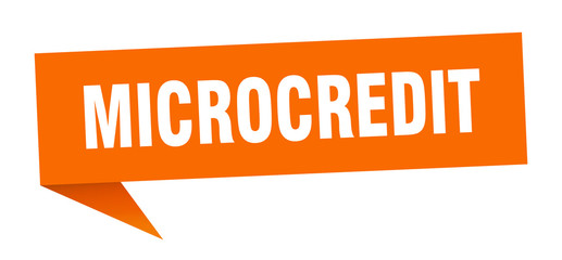 microcredit speech bubble. microcredit ribbon sign. microcredit banner