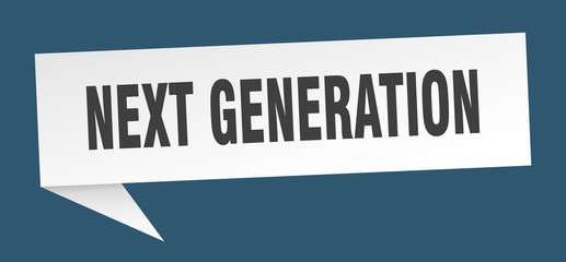 next generation speech bubble. next generation ribbon sign. next generation banner