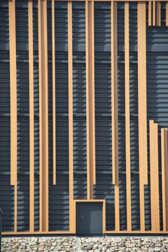 Rusted metallic design cladding facade © Estelle R