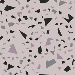 Terrazzo inspired vector seamless pattern. Made in warm colours and earthy tones. Fully editable illustration and comes in multiple file formats to suit your design needs.