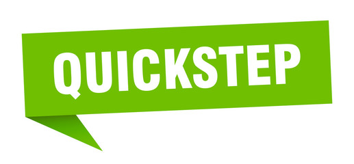 quickstep speech bubble. quickstep ribbon sign. quickstep banner