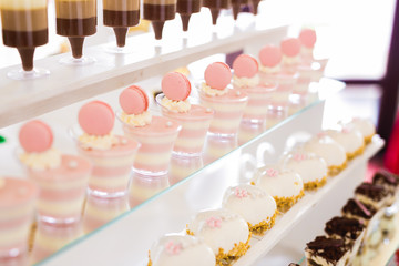 Buffet with a variety of delicious sweets, food ideas, celebration