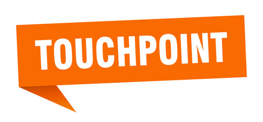 touchpoint speech bubble. touchpoint ribbon sign. touchpoint banner