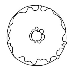 icon of a donut with sugar 