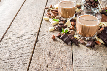 Sweet chocolate liqueur