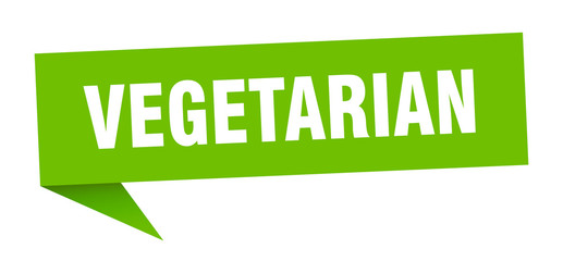 vegetarian speech bubble. vegetarian ribbon sign. vegetarian banner