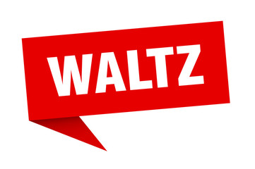 waltz speech bubble. waltz ribbon sign. waltz banner