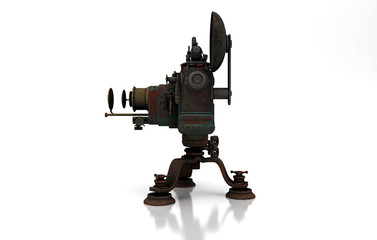 Steampunk camera, science fiction, 3d rendering, 3d illustration