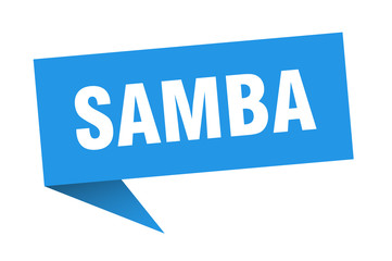 samba speech bubble. samba ribbon sign. samba banner