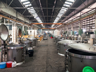 Machines for dyeing industry.Textile Industry, Dyeing Machine Chemical Tanks - 321498937