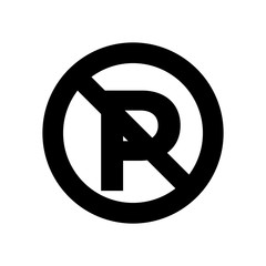 No parking icon symbol