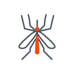 Isolated black and orange mosquito icon vector design