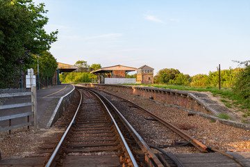 Fototapeta na wymiar Brading railway station, Isle of Wight
