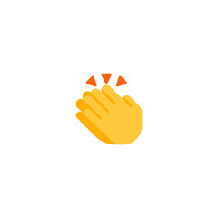Clapping Hands vector icon. Isolated Clap Hands emoji, emoticon flat colored symbol - Vector