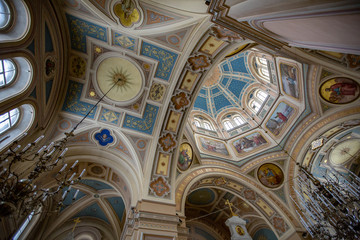 Inside the Church of the St. John the Baptist Convent. Founded in the 15th century. Moscow, Russia