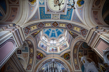 Inside the Church of the St. John the Baptist Convent. Founded in the 15th century. Moscow, Russia