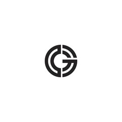 GC CG G C logo design template elements