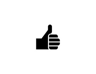 Thumbs Up vector flat icon. Isolated Like finger button emoji illustration