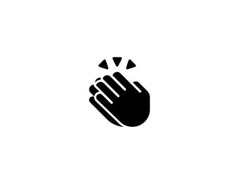 Clapping Hands vector icon. Isolated Clap Hands emoji, emoticon flat symbol - Vector