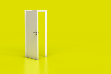 Naklejka premium 3D Rendering of Wooden Door