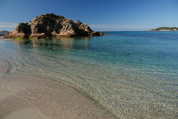 La plage du Ruppione, en Corse