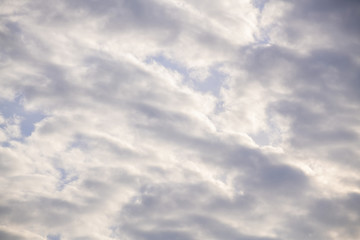 Sky and clouds with a beautiful light in the twilight