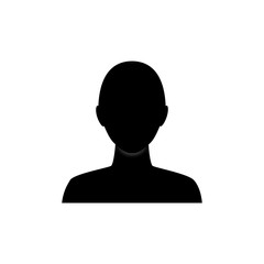 Anonymous gender neutral face avatar. Incognito head silhouette.