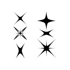 sparkle icon vector design logo template eps 10