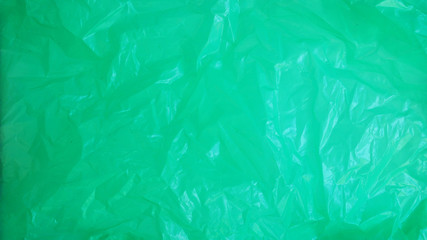texture of green plastic bag background