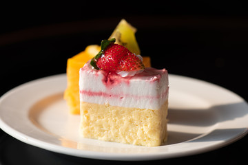 Orange cake and Yoghurt ribbon cheese cake