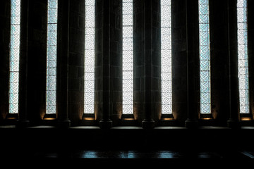 window panes in Mont Saint Michel