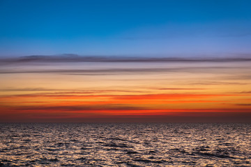 Lanscape of sunset sky and sea.