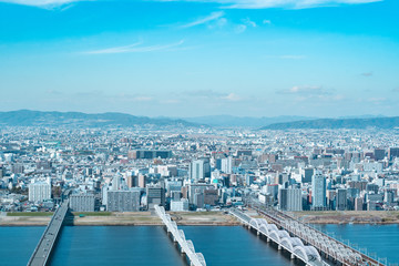 Fototapeta premium URBAN LANDSCAPE IN OSAKA