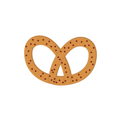 Isolated pretzel bread vector design