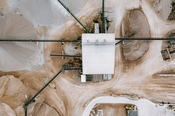 Aerial view of cement plant