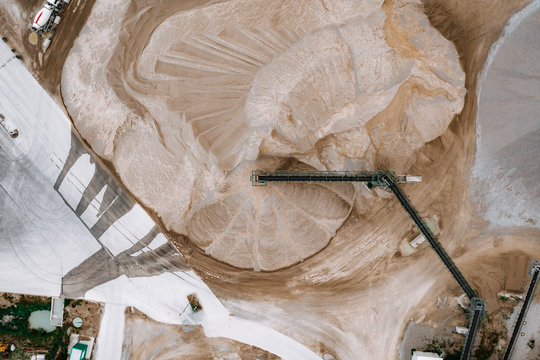 Aerial view of cement plant