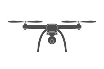 Drone icon. Quadcopter. Unmanned aerial vehicle. Vector illustration.