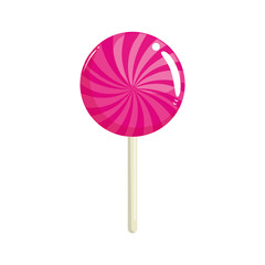 sweet lollipop yummy isolated icon