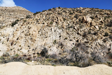 a desert mountain closeup with sand dunes