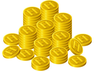 積み上げられたHコイン