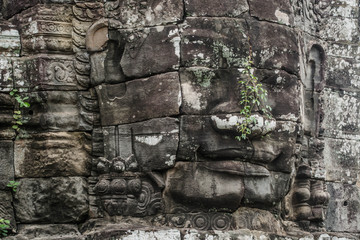 The face of the Temple of Bayon Nakhon Thom Cambodia 