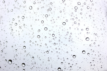 Water​ rain​ drops​ on​ glass​ background.​ Rain​ drops​ on​ a​ Windows.