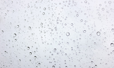 Water​ rain​ drops​ on​ glass​ background.​ Rain​ drops​ on​ a​ Windows.
