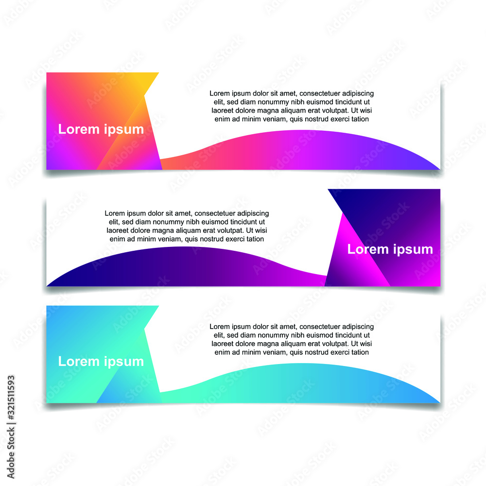 Poster Abstract Web banner design background or header Templates vector illustration